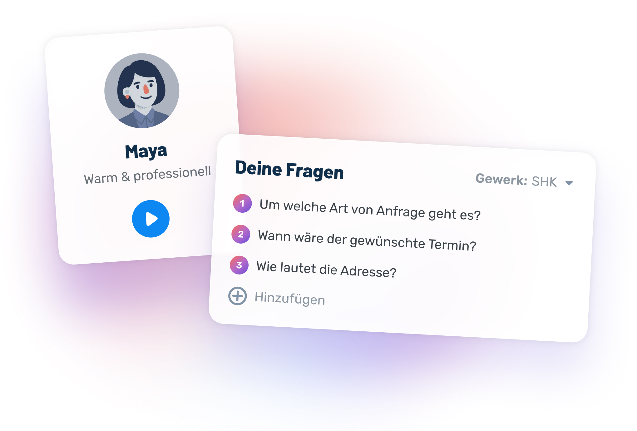 Nutzer der ToolTime-Software k&ouml;nnen die Stimme der KI-Telefonassistenz ausw&auml;hlen und Fragen an die Anrufer eingeben Foto: © ToolTime