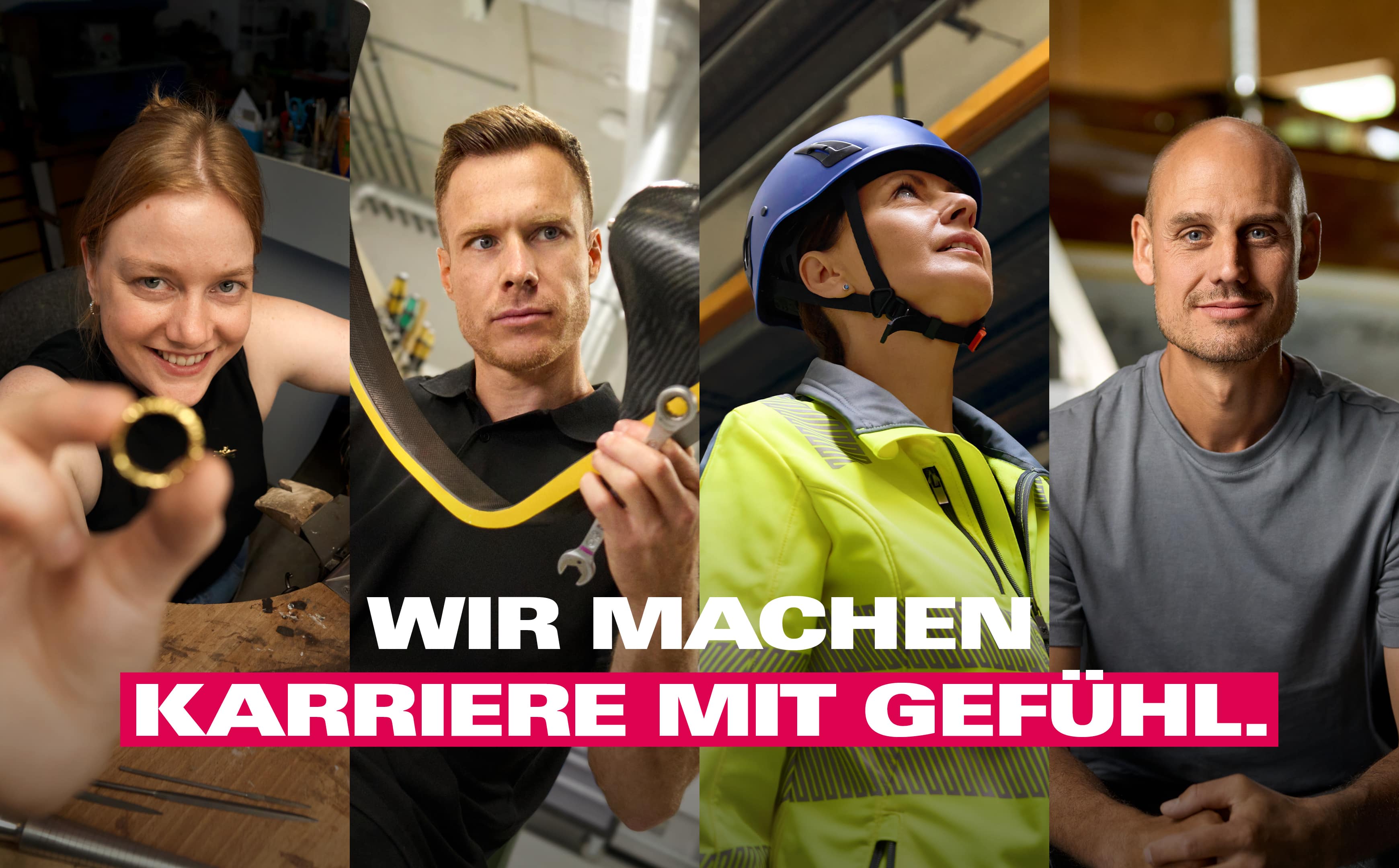 Vier neue Gesichter der Handwerkskampagne - vier Erfolgsgeschichten. Foto: © Das Handwerk