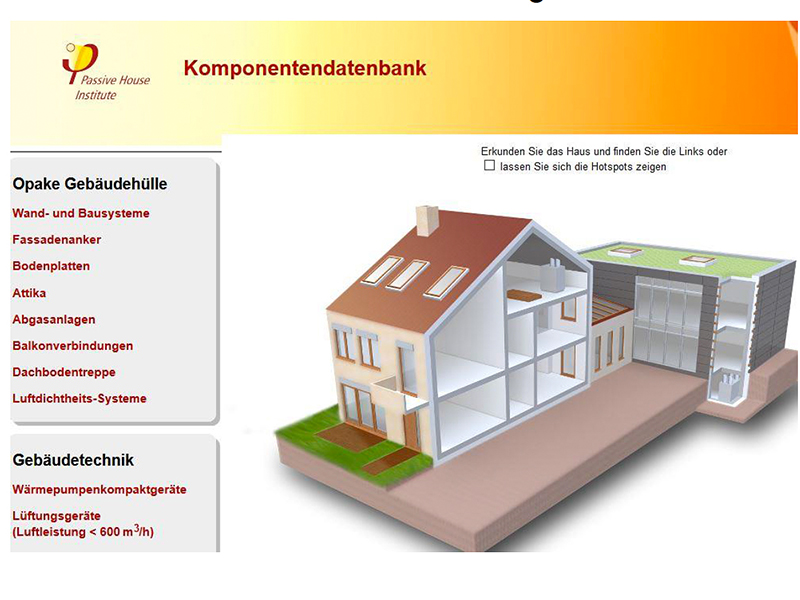 In der Komponentendatenbank des Passivhaus Instituts sind mittlerweile Bauteile aus 25 verschiedenen Kategorien registriert, von Abgasanlagen, Abstandhaltern und Bodenplatten über Fenster, Türen und Rollläden bis zu Wand- und Bausystemen. Foto: © Passivhaus Institut Darmstadt