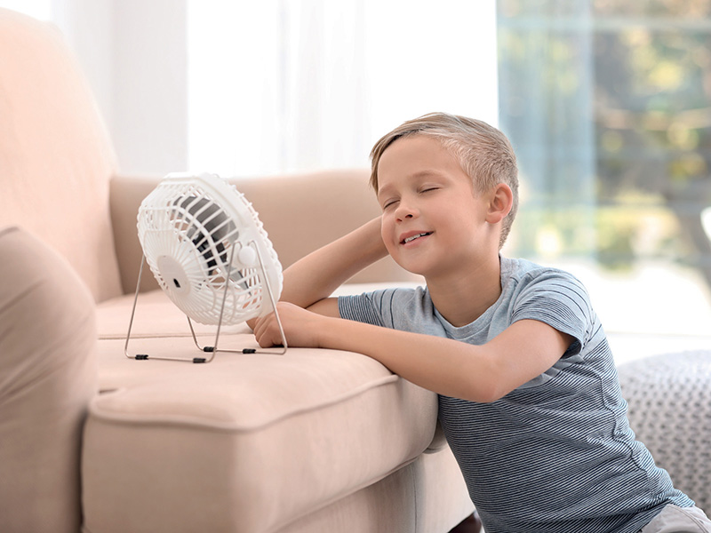 Ein Ventilator schafft Erleichterung an besonders heißen Tagen. Foto: © IWO/New Africa - stock.adobe.com/bpr
