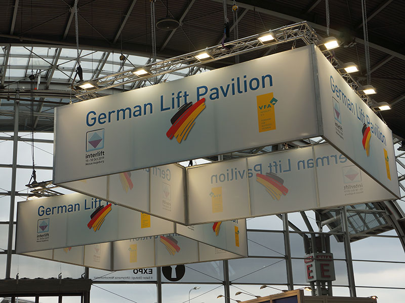 Der German Lift Pavilion 2018 bei der Euro-Lift in Polen. Foto: © Ulrike Lotze