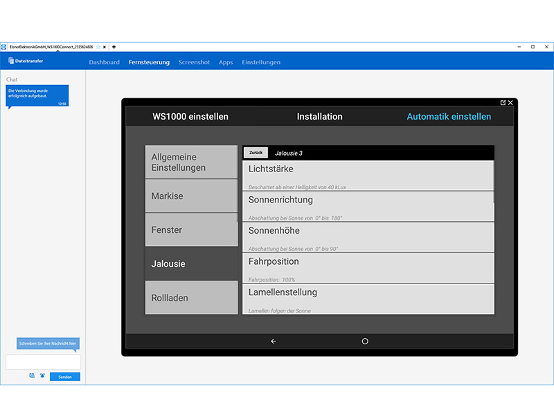 Per Fernwartung kann schnell und effizient bei der Einstellung geholfen werden. Foto: © Elsner Elektronik