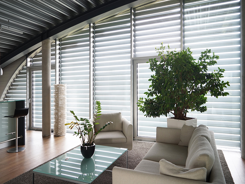 Auch den Pflanzen im Wintergarten tut die wohldosierte Lichteinstrahlung gut. Foto: © Schanz