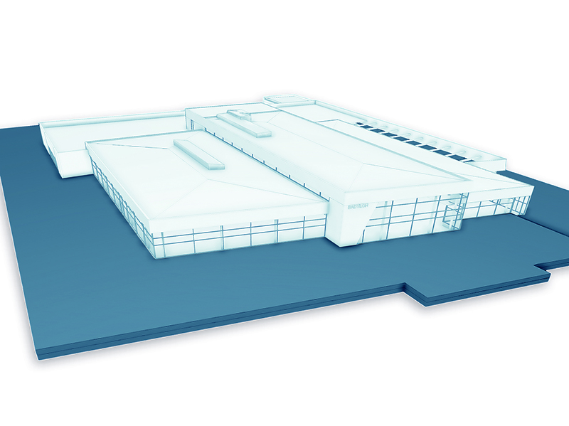 Planungsdarstellung des Erholungsparks Badylon. Bei der gemeinsamen digitalen Roadshow von CAD-PLAN, Orgadata und T.A.Project werden Software-Anwendungen präsentiert und erläutert. Foto: © Orgadata