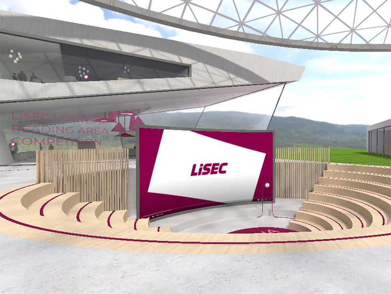 In der virtuellen Lisec-Arena konnten sich die Besucher Videos aus Produktionsstätten ansehen oder Experten-Gespäche abrufen. Foto: © Lisec