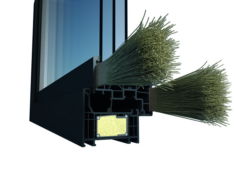ThermoFibra verstärkt Fensterflügel mit eingebetteten, endlosen Glasfasersträngen, die Fenster und Haustüren enorm stabilisieren und gleichzeitig höchste Wärmedämmwerte ermöglichen. Foto: © Deceuninck Germany