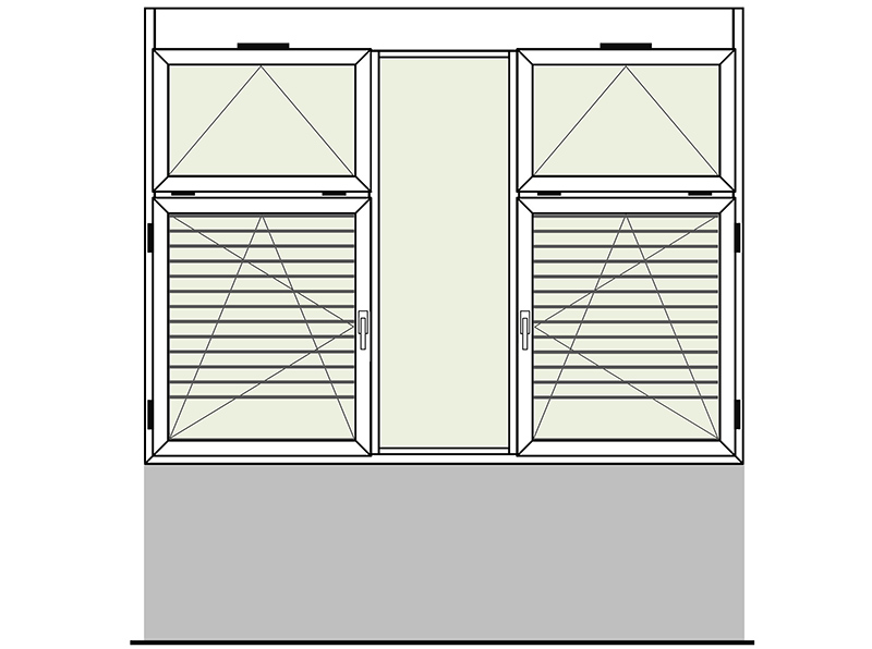 Beispiel für die funktionale Gestaltung eines guten Schulfensters (aus der ift-Richtlinie FE-16/2 Einsatzempfehlungen für Fenster in Schulbauten) Foto: © ift Rosenheim