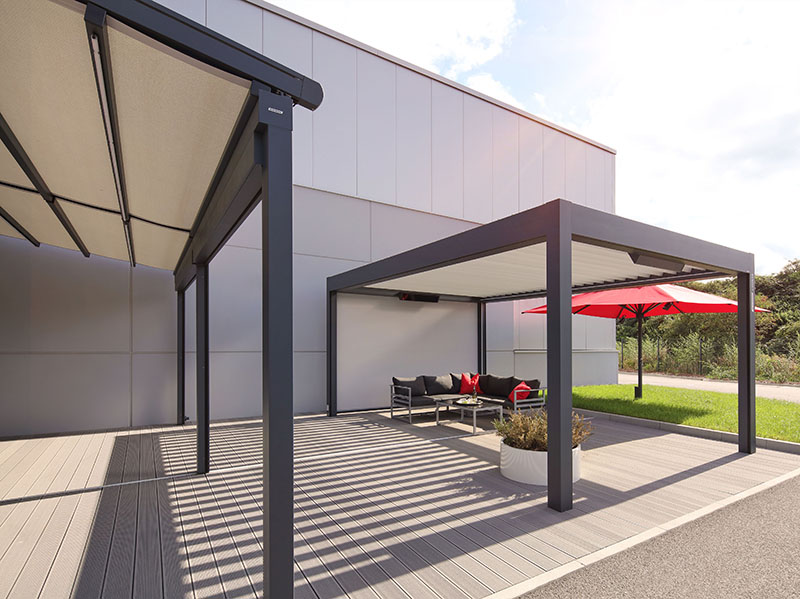 Der Bereich Outdoor Living kommt in dem Konzept keinesfalls zu kurz. Foto: © Warema