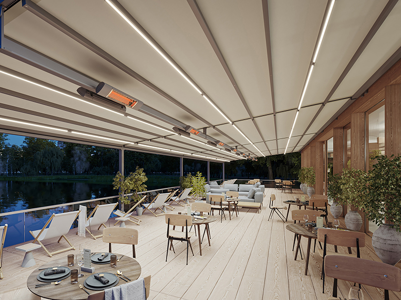 Die Pergola-Stretch von Markilux wurde in der Kategorie Outdoor mit Gold ausgezeichnet. Foto: © Messe Stuttgart