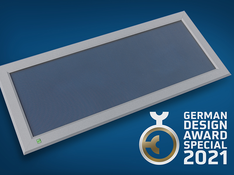 Schön, robust und bereits ausgezeichnet: das beschichtete Robustec-Edelstahlgewebe für Lichtschachtabdeckungen. Foto: © Neher Systeme