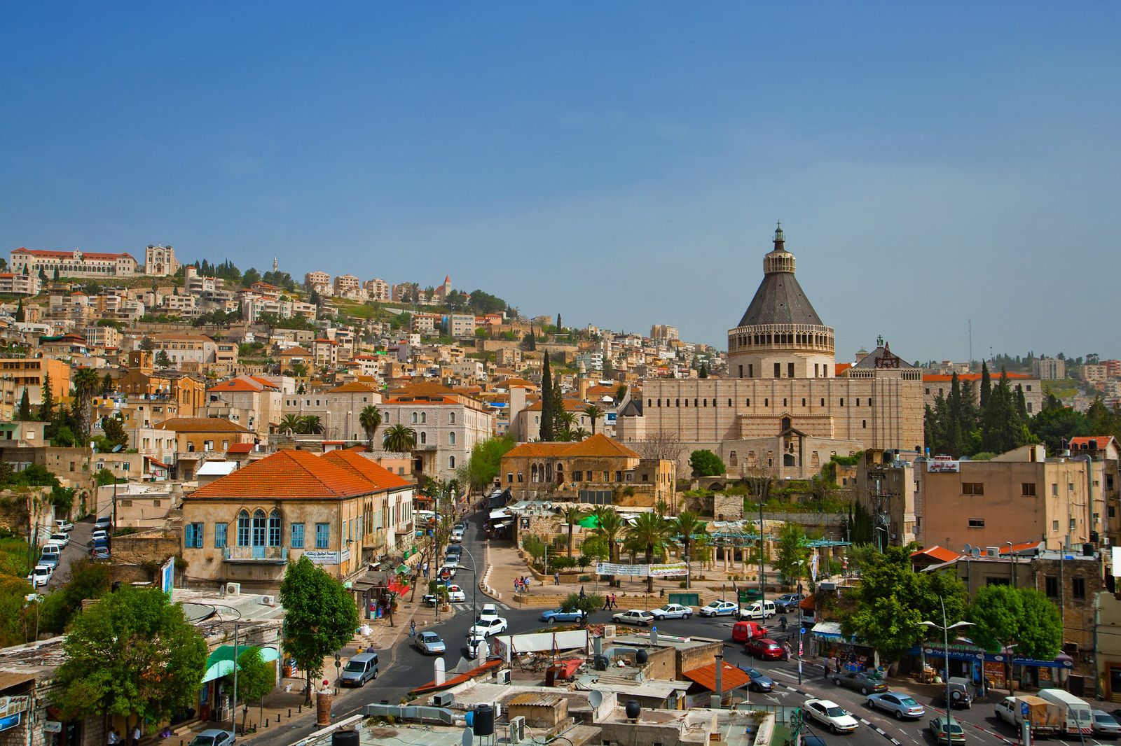 Blick auf die Verkündigungsbasilika in Nazareth. Foto: © Israel Photo Gallery