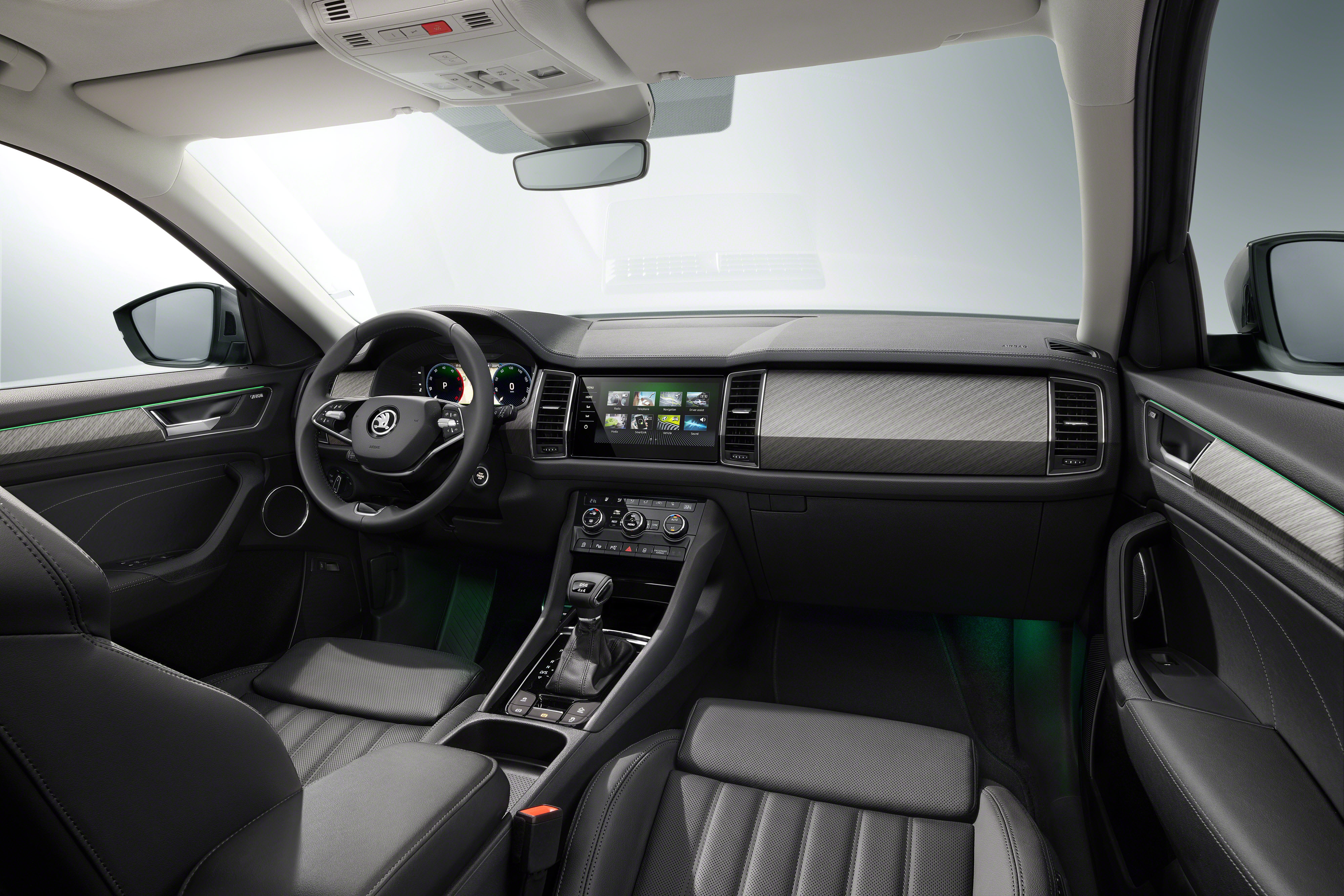 Das Update hält den Innenraum beim größten SUV von Skoda modern. Foto: © Skoda