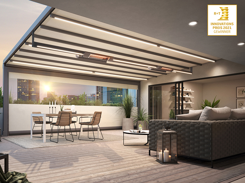 Das Pergola-Modell konnte mit Größe und seiner raffinierten Technik überzeugen. Foto: © Markilux