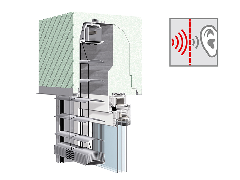 Der Geräuschpegel wird um knapp 47 Dezibel reduziert. Foto: © Warema