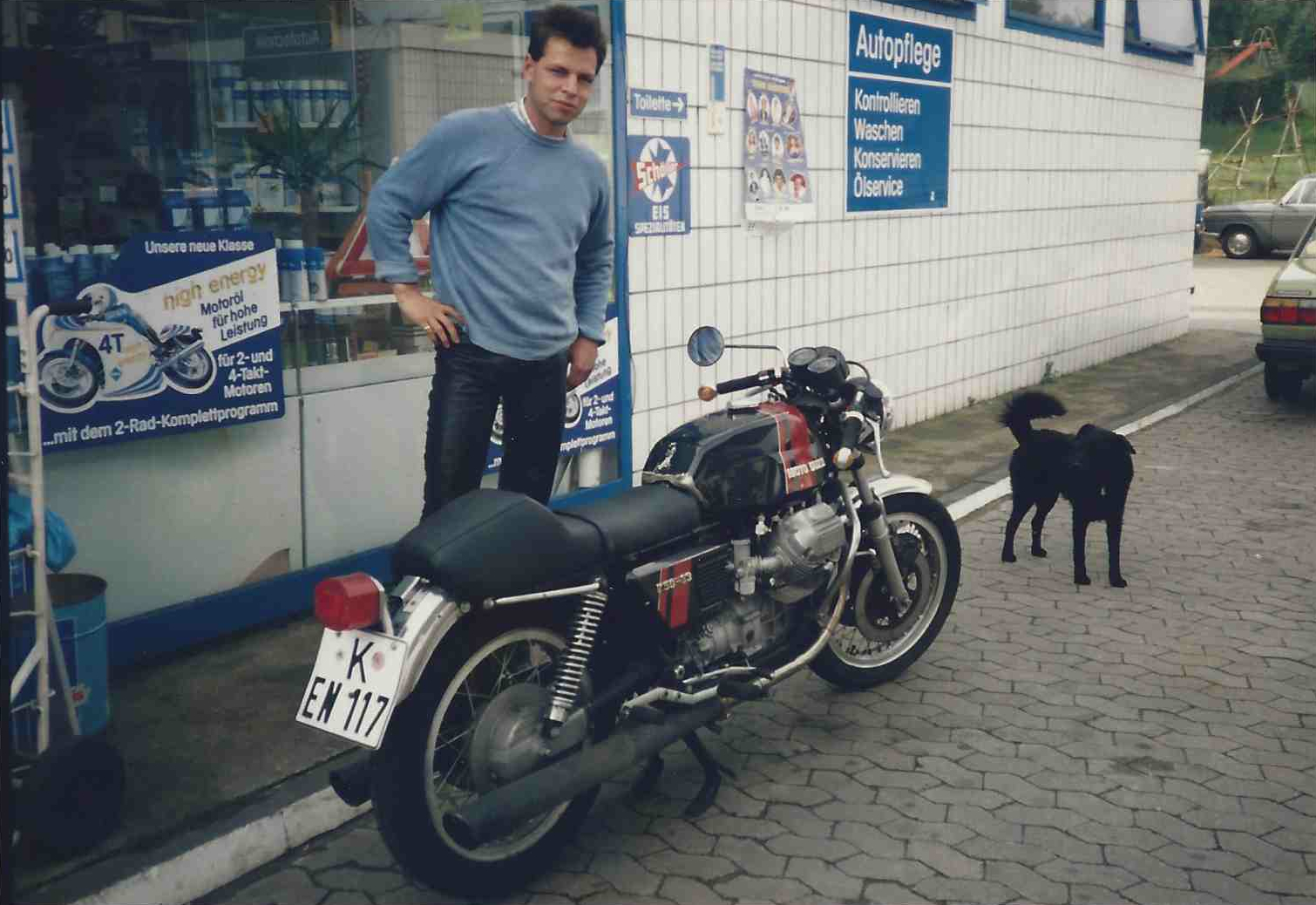 1982: Endlich stolzer Besitzer einer Moto Guzzi 750 S3. Foto: © Jürgen Ulbrich