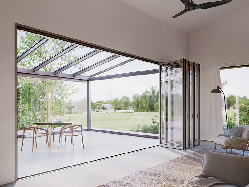 Durch den Einsatz der speziell für diesen Anwendungsbereich entwickelten Profile werden filigrane Konstruktionen erreicht. Foto: © Solarlux