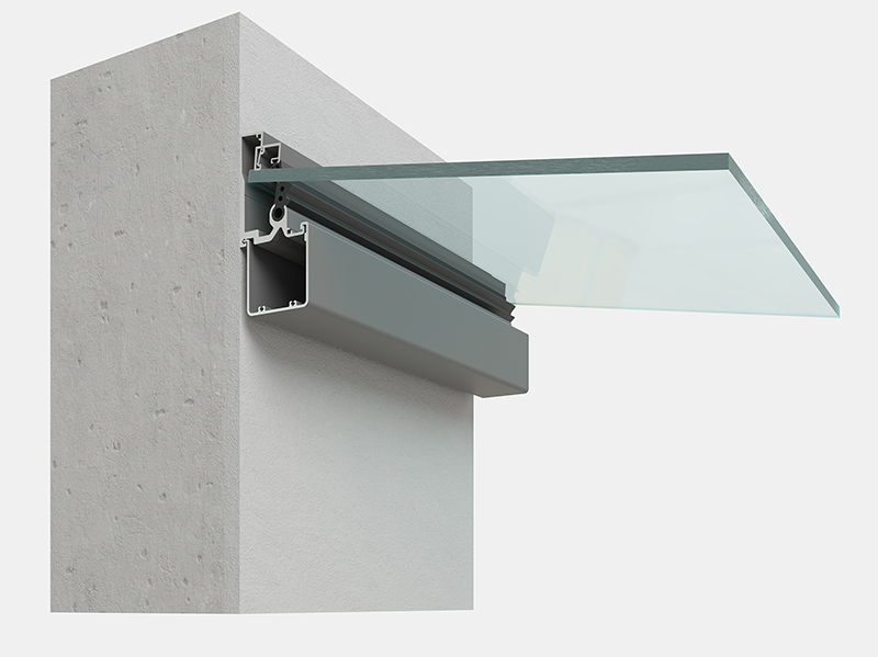 Die Kabelführung für Beleuchtung, Beschattung sowie weitere Steuerkomponenten erfolgt verdeckt durch einen Kabelkanal unter dem Wandanschluss. Foto: © Solarlux