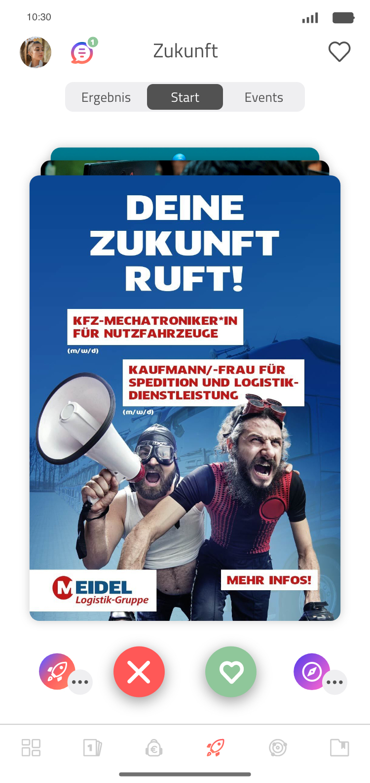 Im Job-Game von scoolio können Unternehmen ihre freien Ausbildungsplätze anbieten. Foto: © scoolio GmbH