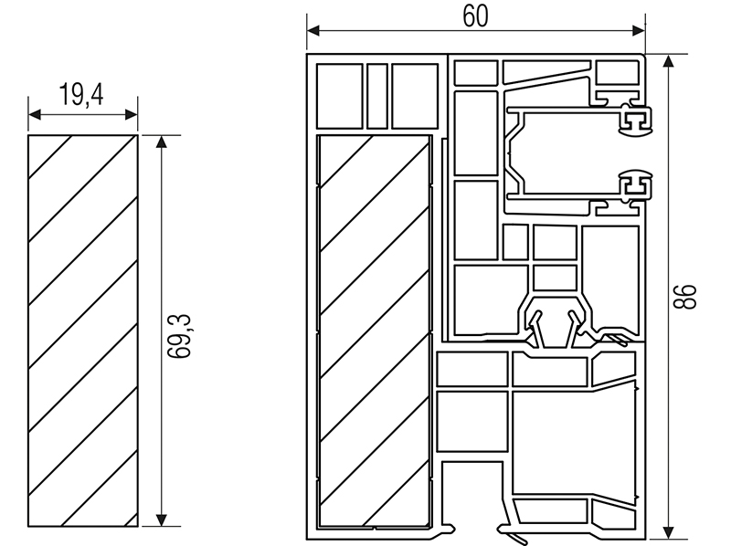 Die Führungsschiene kann optional ab Werk mit einer Dämmeinlage ausgestattet werden. Foto: © DuoTherm