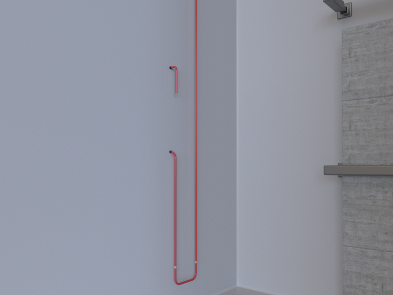 Intake pipe in the shaft: example of the arrangement of the intake pipe in the lift shaft. Photo: © B.A.S.E. Solution GmbH