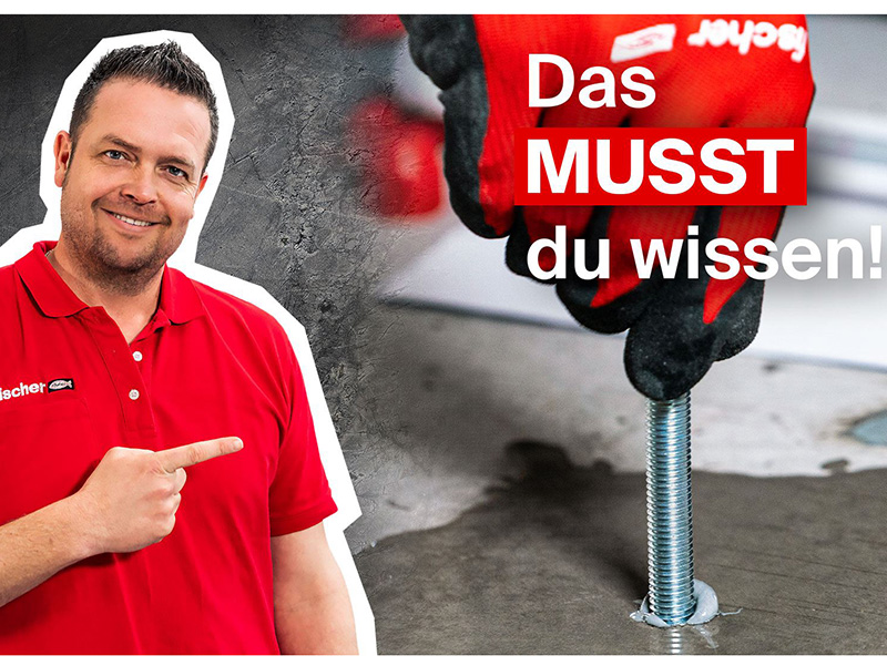 Auf dem fischer YouTube-Kanal Die Festmacher geben Trainer der fischer Akademie hilfreiche Tipps und Tricks, durch die sich jegliche Befestigungsaufgaben einfach und schnell meistern lassen. Foto: © fischer