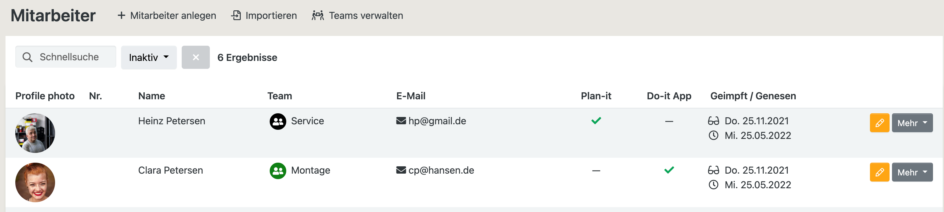 Kontrolle des Impfstatus mit Craftboxx Foto: © Craftboxx