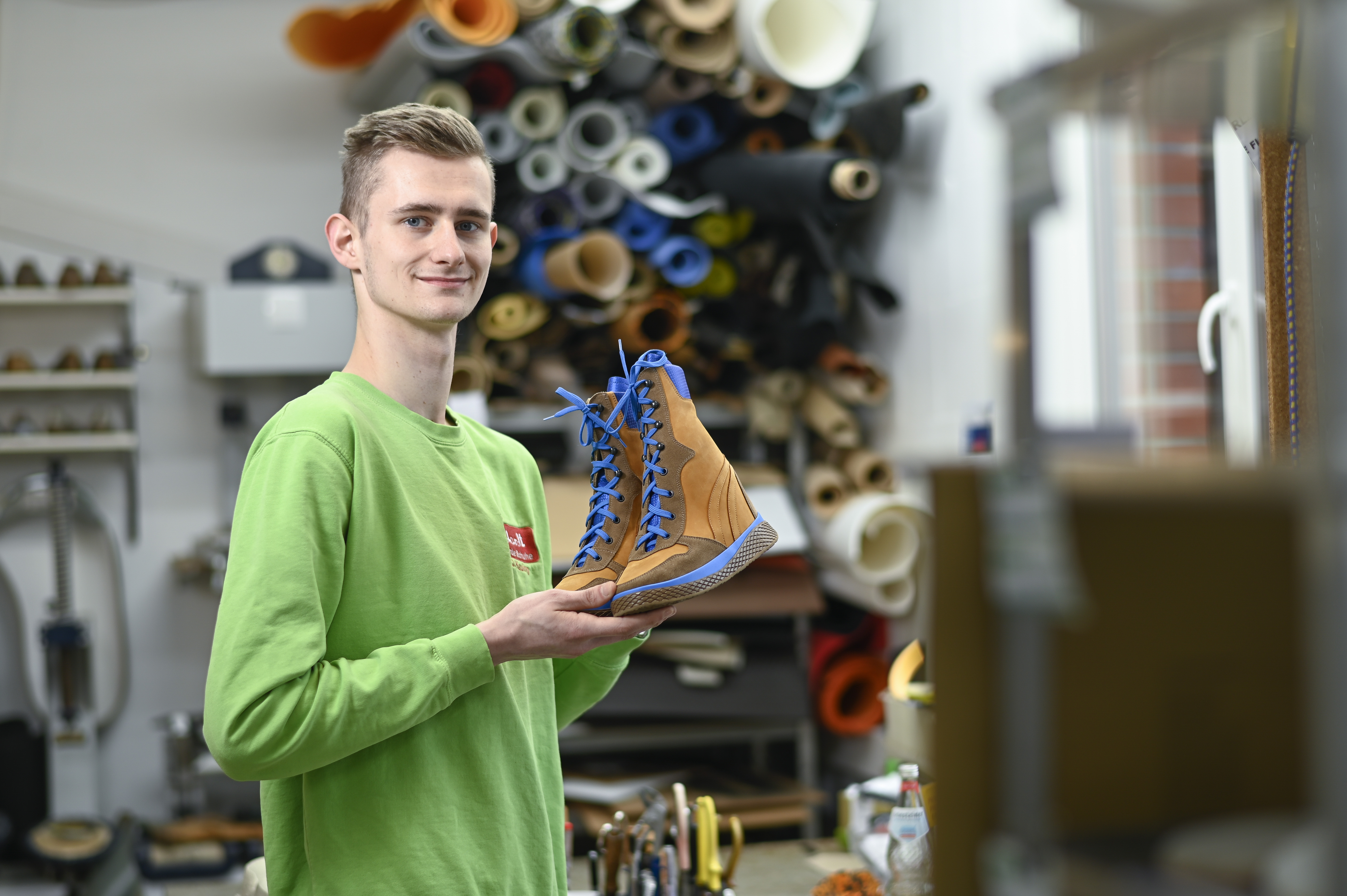 Orthopädieschuhmacher Jonas Kauling (20) aus Steinfurt, 1. Bundessieger im Praktischen Leistungswettbewerb Foto: © Andreas Buck