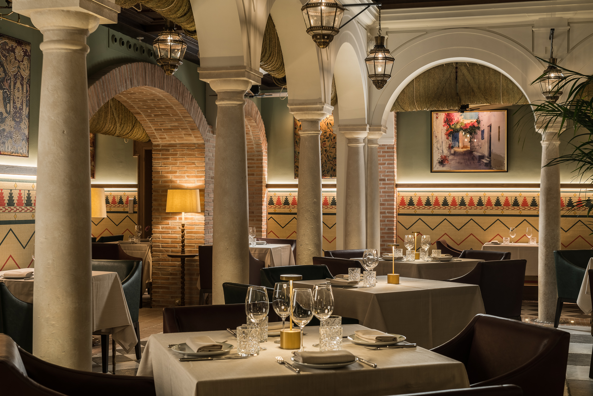 Eindrucksvoll: der maurische Einfluss im Palacio Solecio Restaurant Balausta in Malagà. Foto: © Marugal