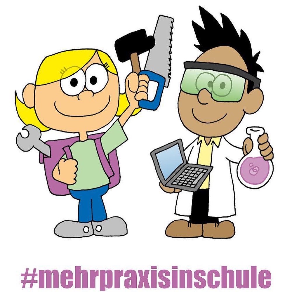 Das Logo der Bildungsinitiative hat der Cartoonist Ralph Ruthe gezeichnet. Foto: © #mehrpraxisinschule/Ralph Ruthe