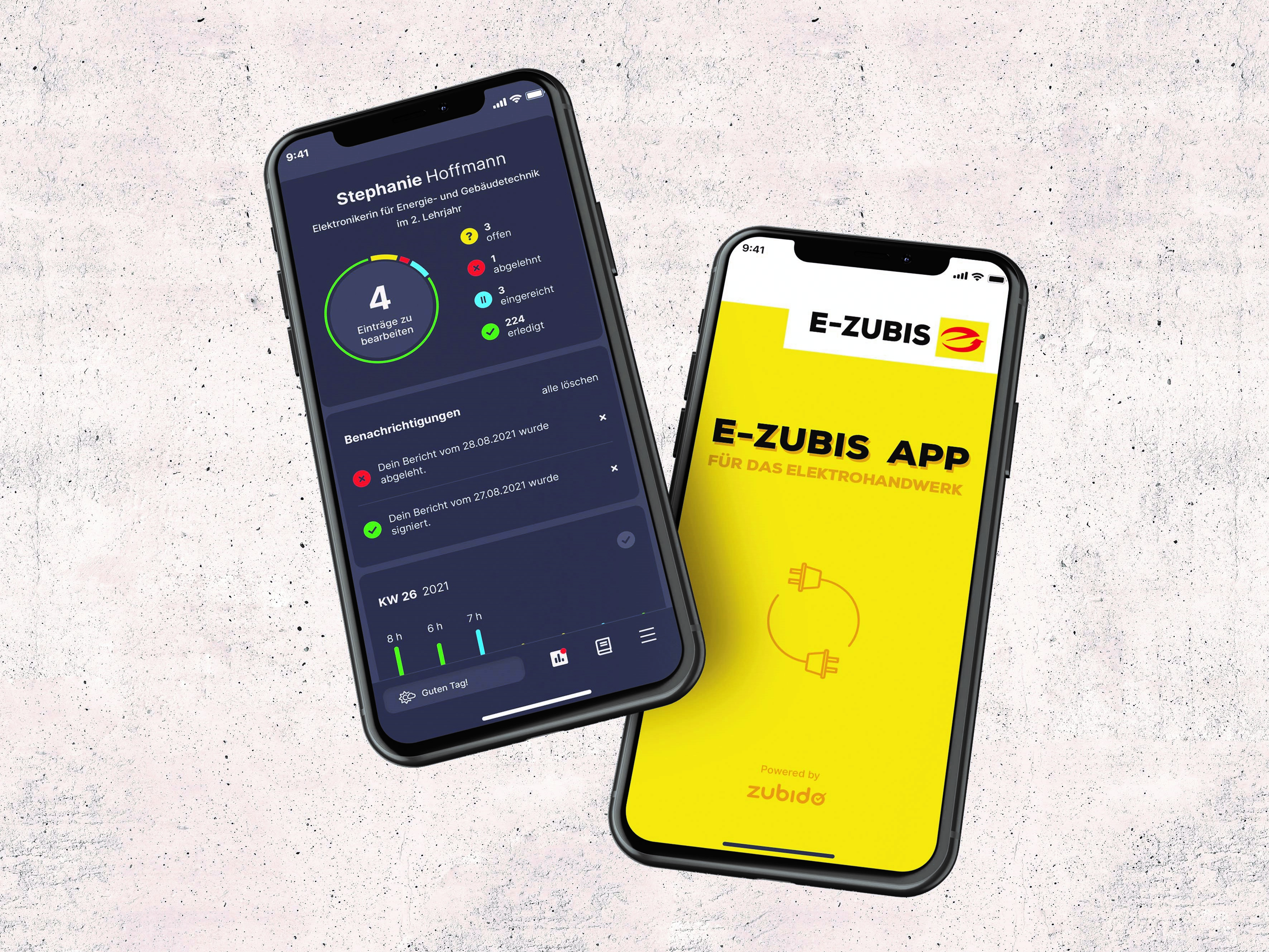 Die E-Zubis-App - das digitale Berichtsheft für Elektroniker Foto: © ZVEH