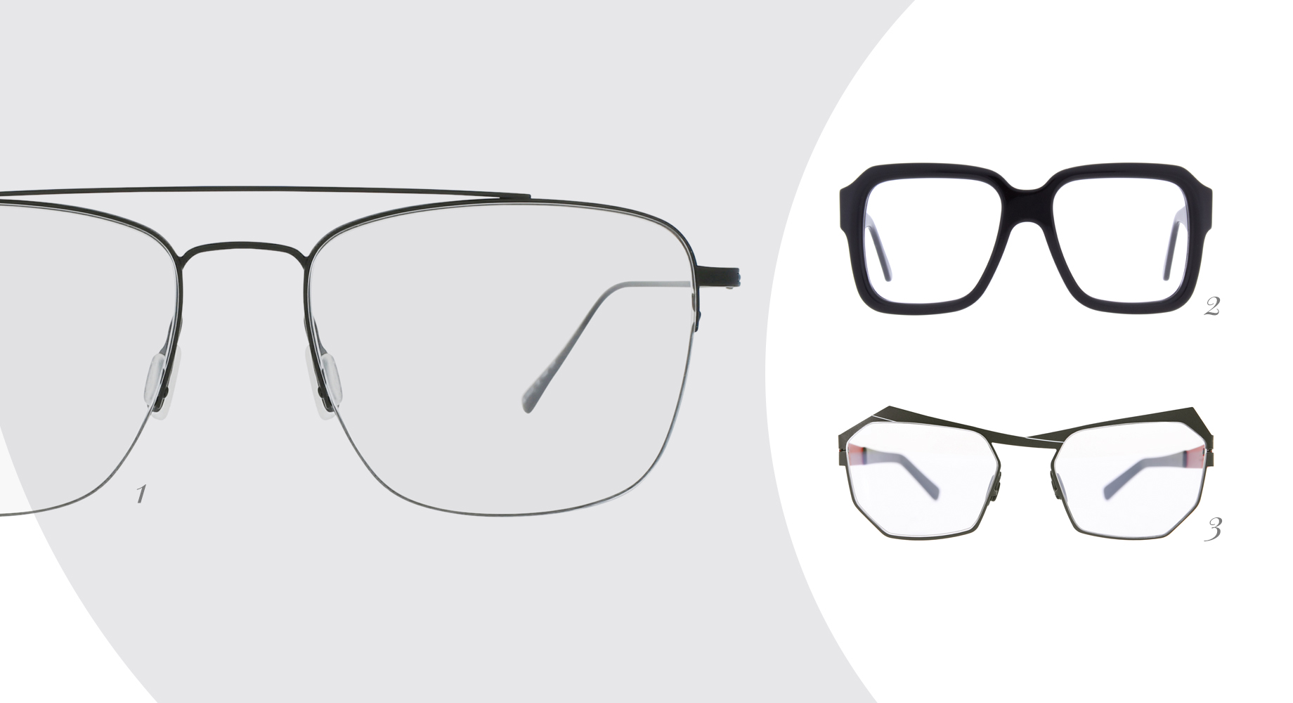 Foto: © KGS/ 1 Rodenstock 2 Andy Wolf Eyewear 3 frost eyewear