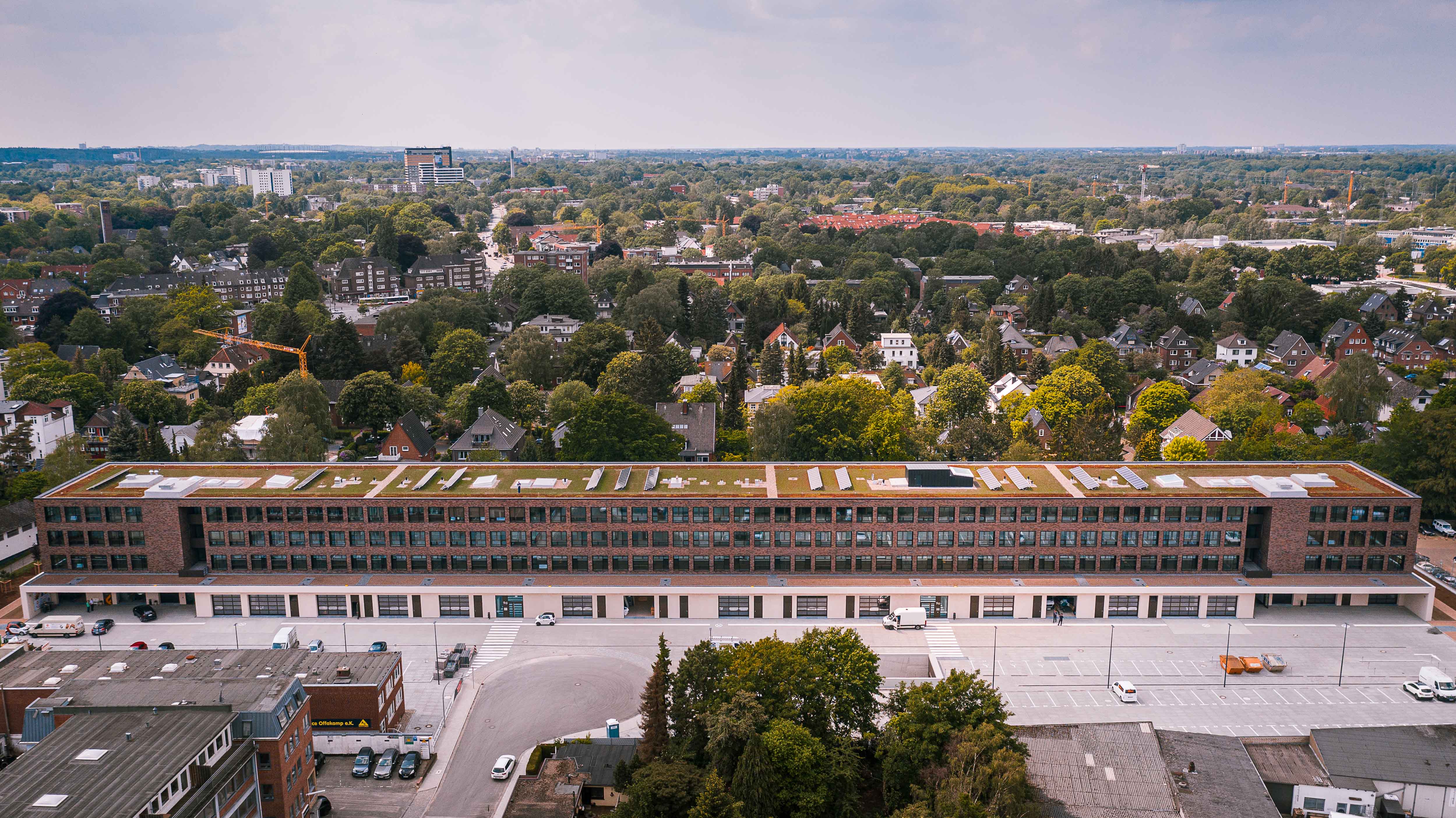 Frontansicht der Meistermeile am Offakamp in Hamburg-Eimsbüttel Foto: © Sprinkenhof GmbH