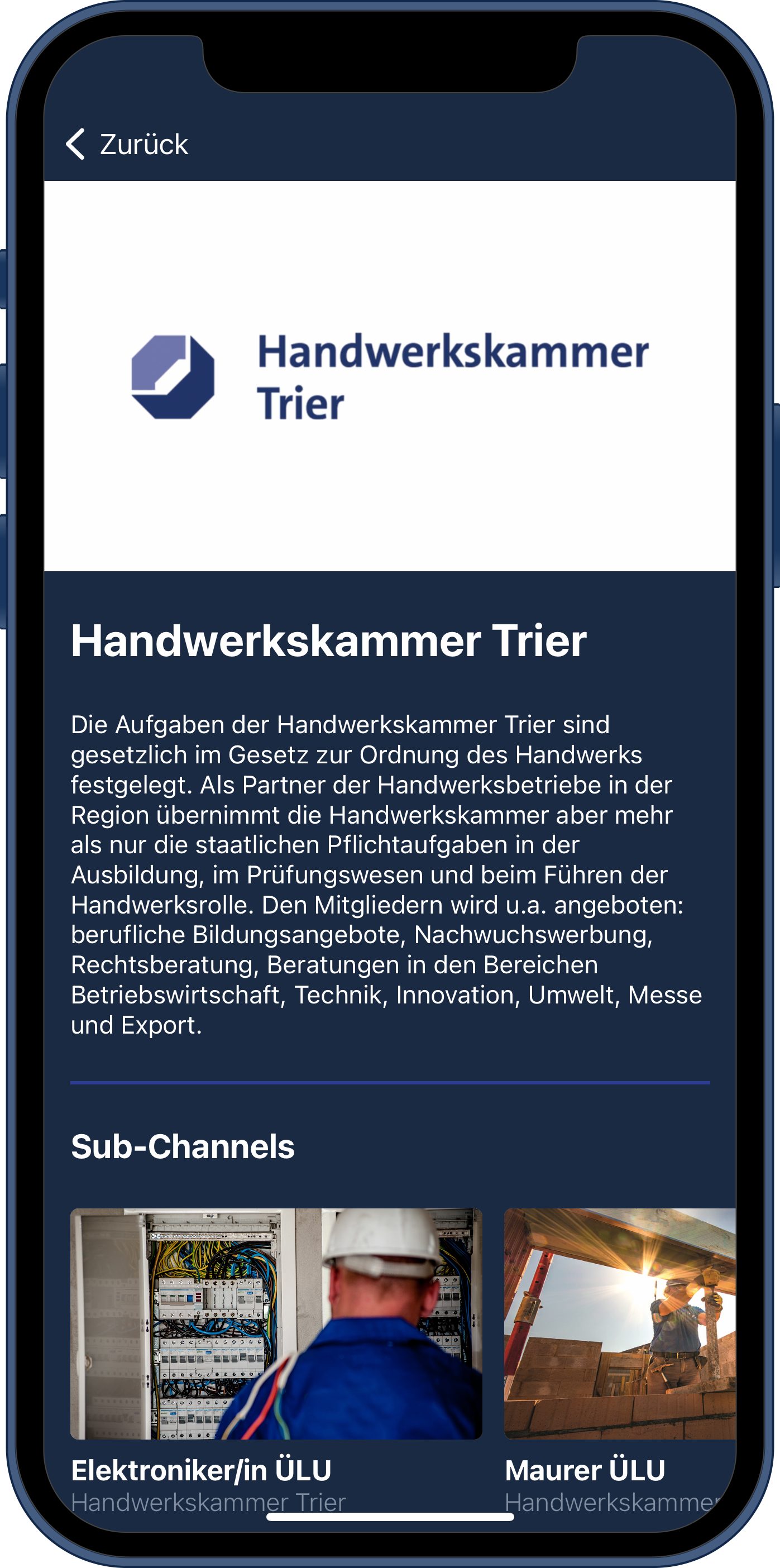 Die Teilnehmer der ÜLU-Lehrgänge oder Meisterkurse können über die craftguide-App auf alle von der der HWK Trier produzierten Inhalte zugreifen. Foto: © craftguide