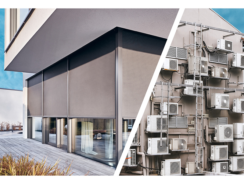 Eine wissenschaftliche Studie belegt, dass Sonnenschutz an Gebäuden die CO2-Emissionen um bis zu 100 Millionen Tonnen reduzieren könnte. Foto: © ES-SO