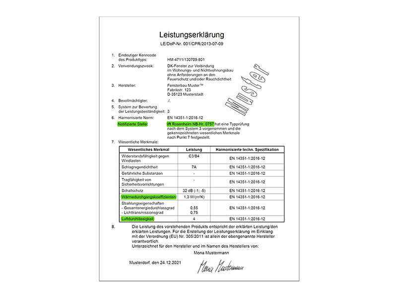 Hersteller sollten prüfen, ob die Prüfungen der Leistungseigenschaften auf Basis aktueller Prüf- und Klassifizierungsnormen erfolgt sind oder die Verwendbarkeit historischer Daten durch die notifizierte Stelle bescheinigen lassen, bspw. EN 1026 Prüfung der Luftdurchlässigkeit oder EN 10077-2 Berechnung U-Wert. Foto: © ift Rosenheim