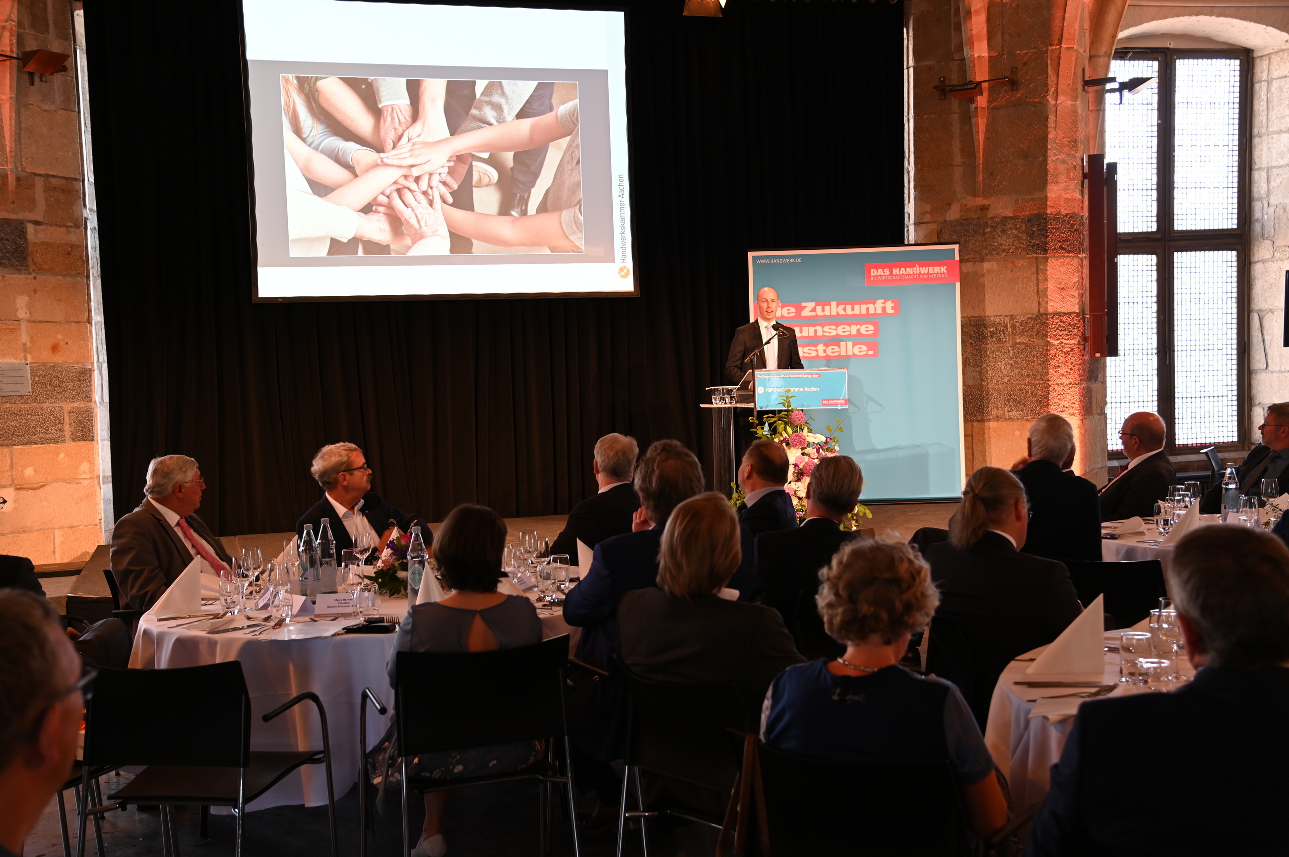 Präsident Marco Herwartz auf der Vollversammlung der Handwerkskammer Aachen im Krönungssaal des Rathauses Foto: © Doris Kinkel-Schlachter