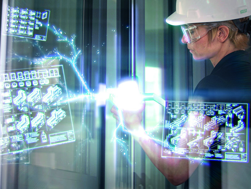 Ob Wartungshistorie, verarbeitete Materialien oder Recyclingmöglichkeiten – alle relevanten Informationen zu dem verbauten Element können ausgelesen werden. Foto: © Schüco International