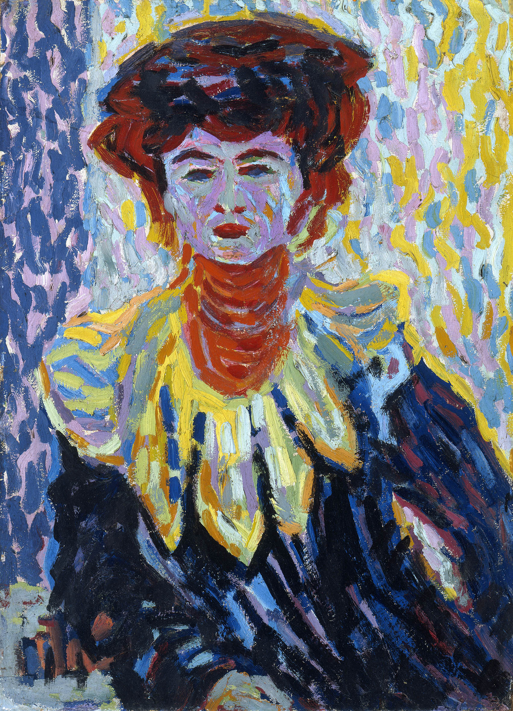 Ernst Ludwig Kirchner, Doris mit Halskrause, um 1906, Öl auf Leinwand, 71,9 x 52,5 cm Foto: © Museo Nacional Thyssen-Bornemisza, Madrid