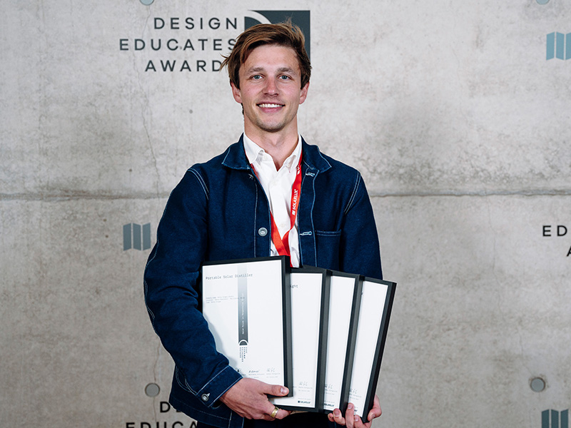 Ausgezeichnet als Emerging Designer mit gleich drei weiteren Preisen in den Kategorien Product Design und Responsive Design war der aus Neuseeland stammende Architekt Henry Glogau. Foto: © Malik Pahlmann / Solarlux