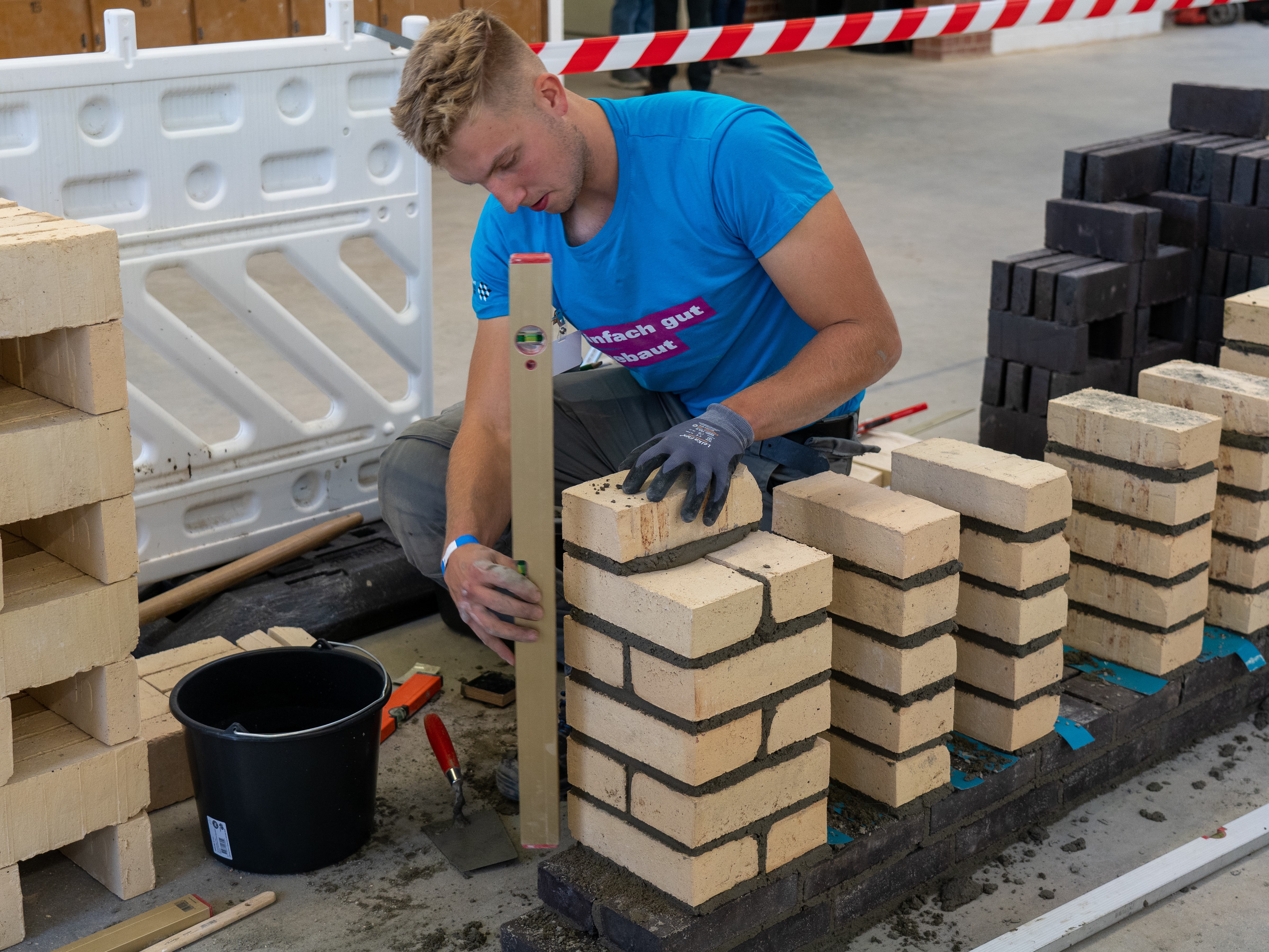 Erster Bundessieger beim PLW 2022 der Maurer wurde Leon Allendorf. Foto: © ZDB/Petra Reidel