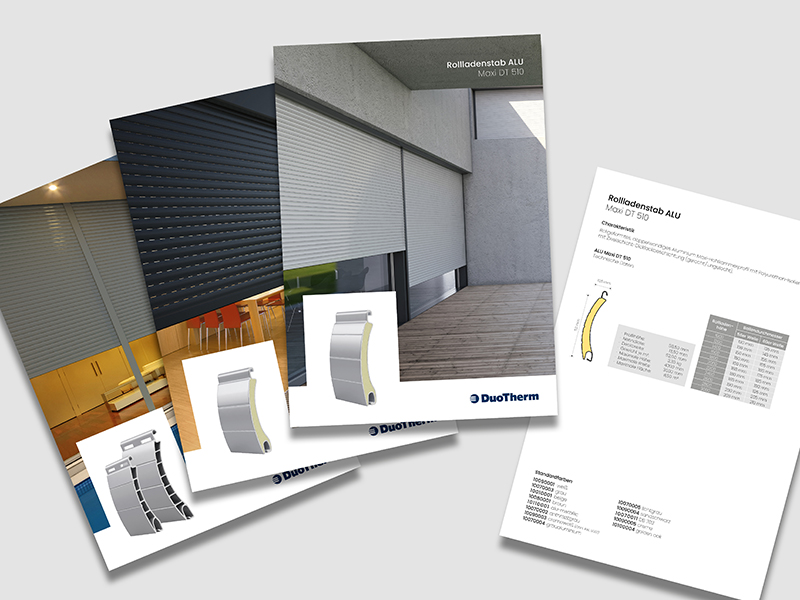 Neue Mustermappen sind für Rollladenbehänge aus Aluminium und PVC erhältlich. Foto: © DuoTherm