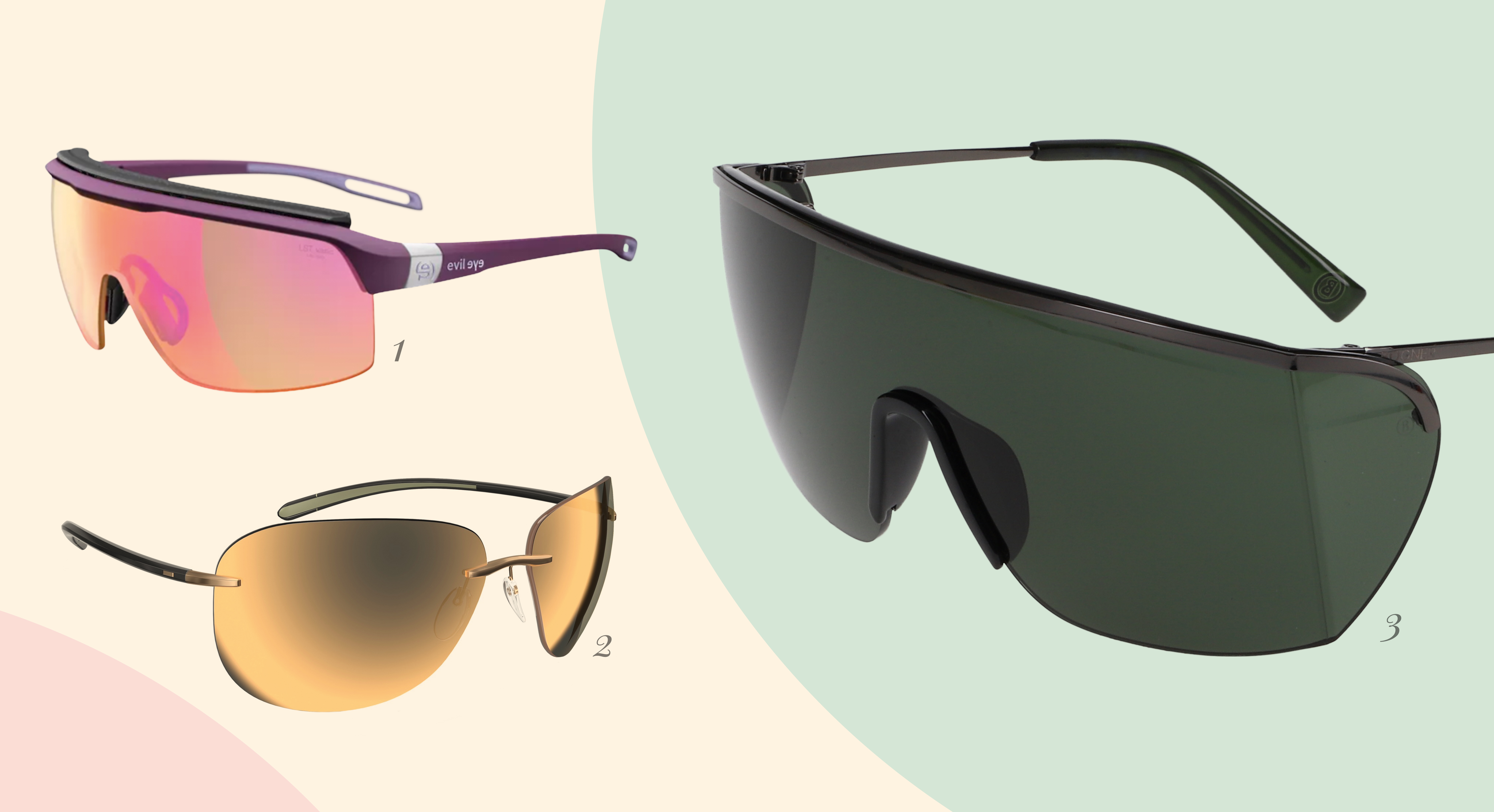 Foto: © Quelle: KGS/ 1 evil eye 2 Silhouette 3 BOGNER EYEWEAR @ Menrad