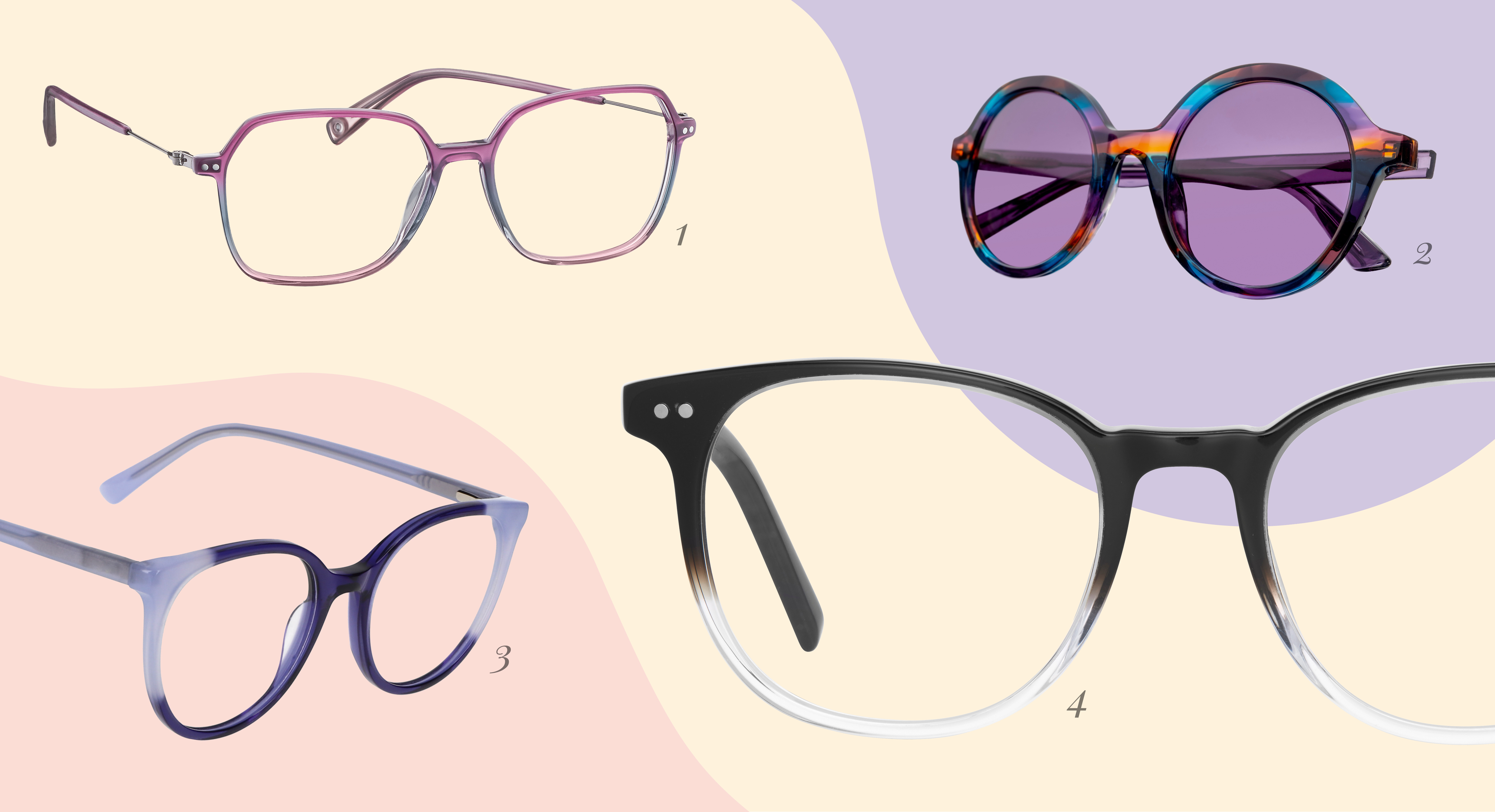 Foto: © Quelle: KGS/ 1 BRENDEL eyewear 2 MEXX 3 Pepe Jeans @ Mondottica 4 Rodenstock
