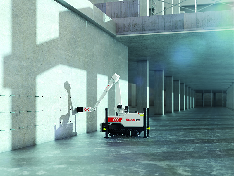Zukunft im Blick: der fischer Roboter BauBot – eine Weltneuheit. Foto: © fischer
