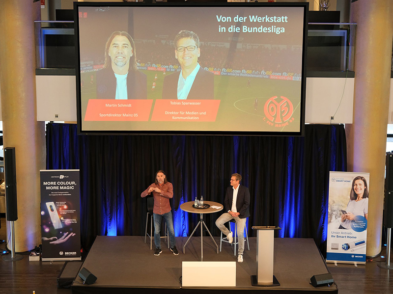 Besonders das Interview mit Martin Schmidt von Mainz 05 begeisterte die Zuhörer. Foto: © Becker-Antriebe