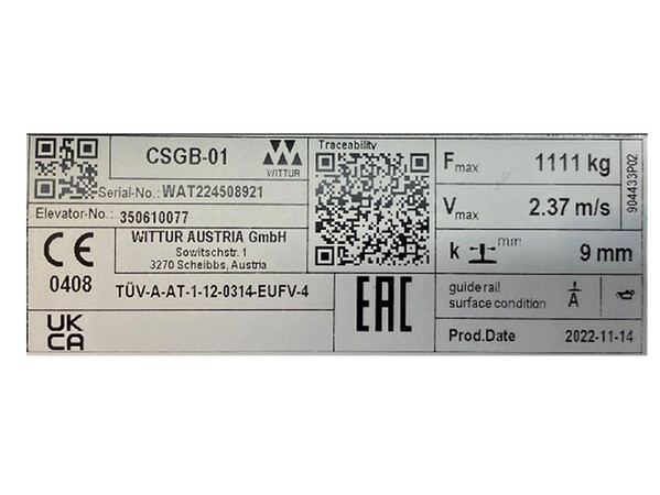 Zwei Beispiele für die UKCA-Kennzeichnung auf dem Etikett eines Wittur-Produkts. Foto: © Wittur