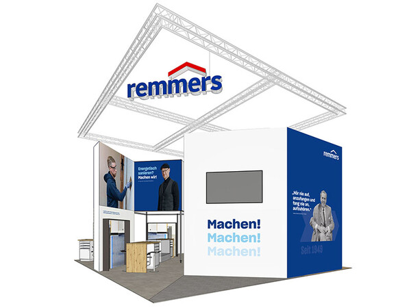 Remmers präsentiert sich in diesem Jahr mit seinem neuen Markenauftritt Machen! auf der NordBau 2023. Foto: © Remmers, Löningen
