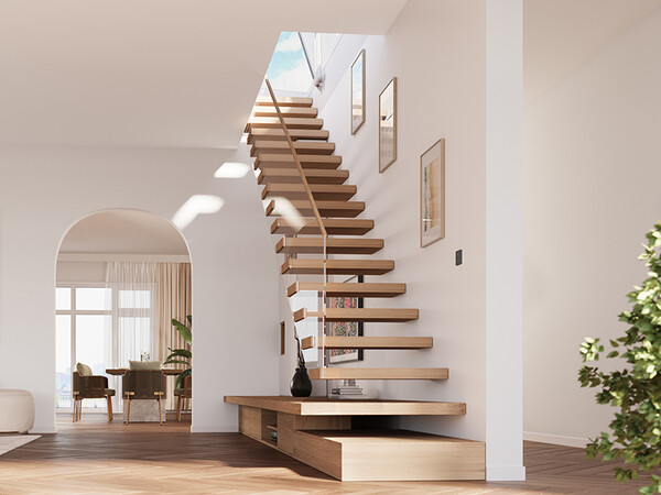 Der vollverglaste Lukendeckel lässt viel Licht in den Wohnraum. Foto: © Roto Treppen
