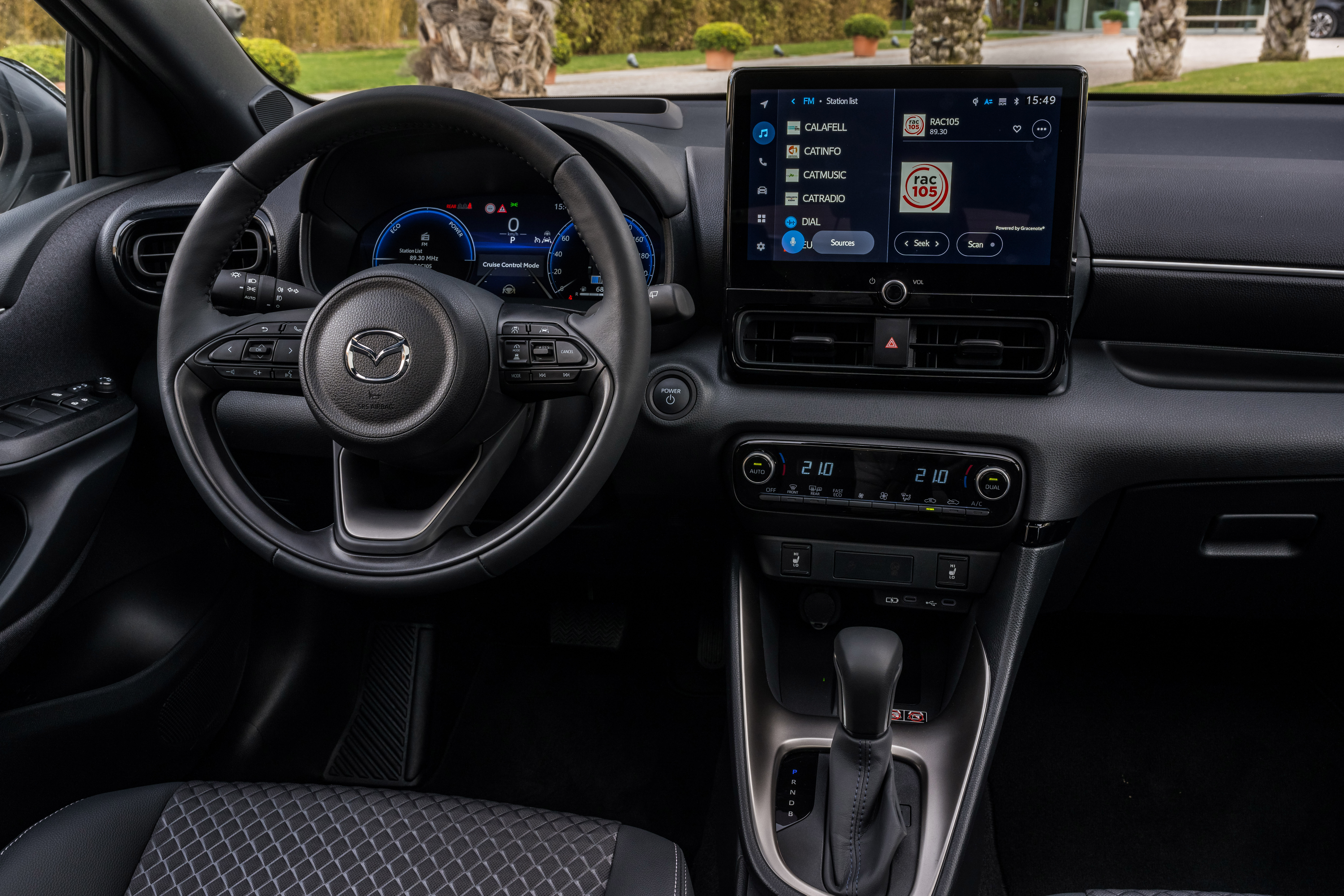 The new Mazda2 Hybrid dashboard.  Photo: © Mazda