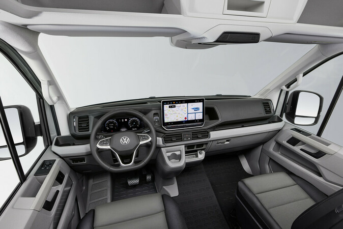 Das neue digitale Cockpit im neuen VW Crafter. Foto: © VW Nfz